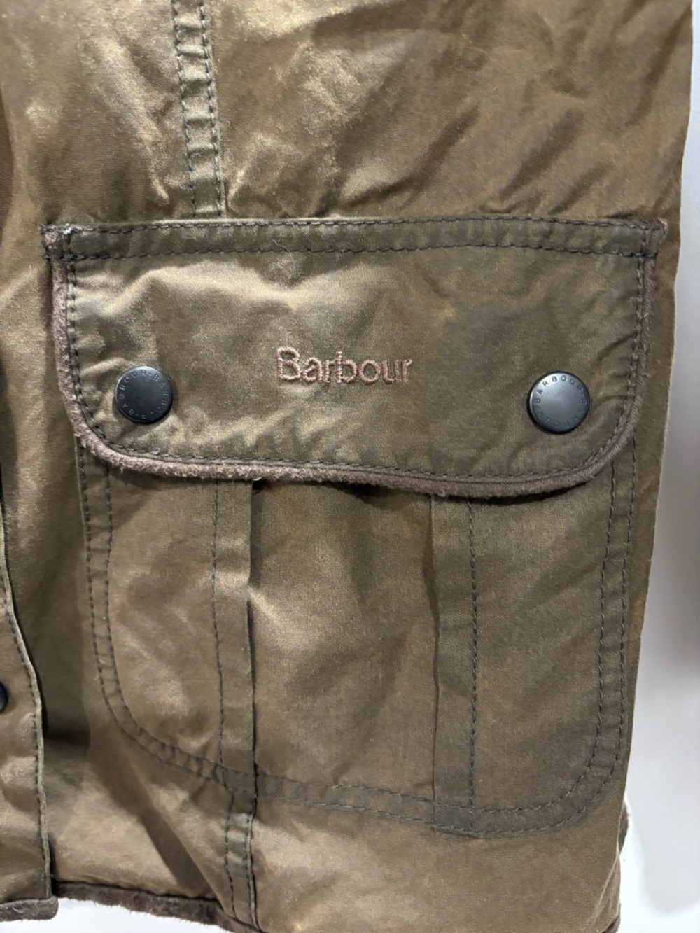 BARBOUR Utility Jacket Waxed Cotton Brown   Size: 6 - Picture 9 of 13